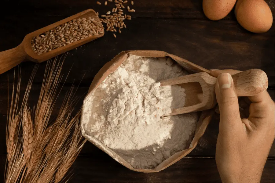 Harina de trigo utilizada para la preparación de pan de pueblo