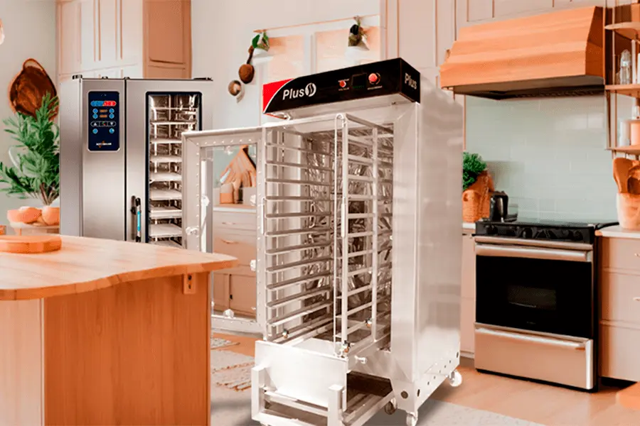 Horno de convección en una cocina casera