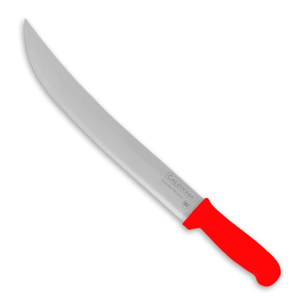Cuchillo Bistecero Curvo 12" Color Rojo (12 pzas)